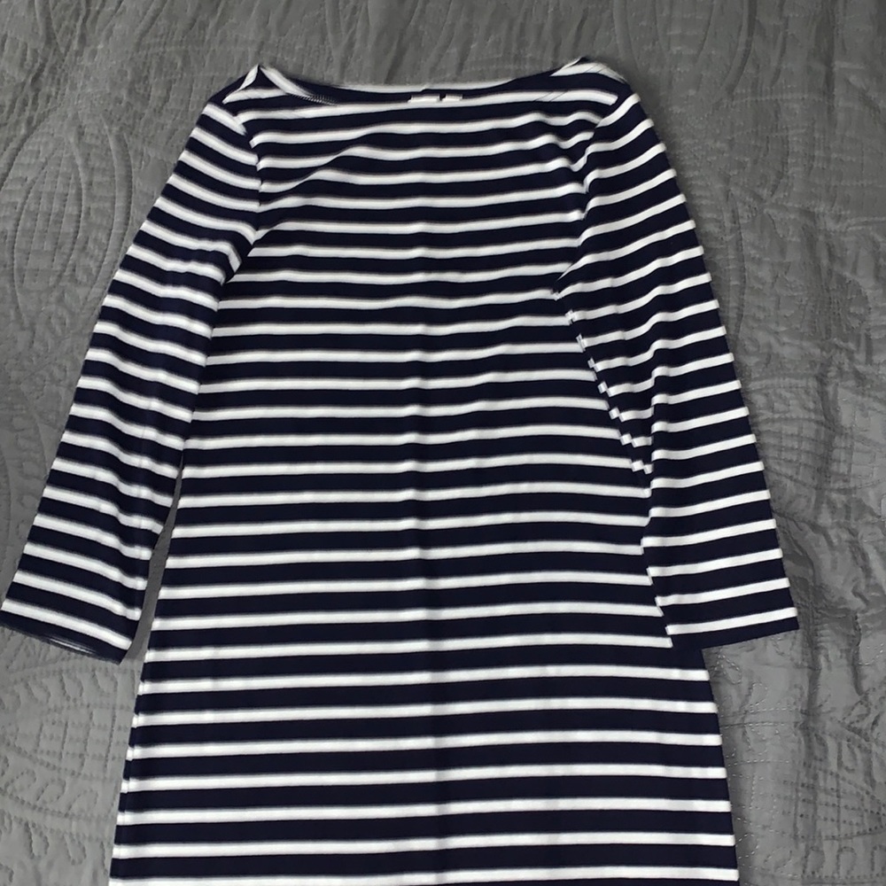 Bran new navy blue and white dress